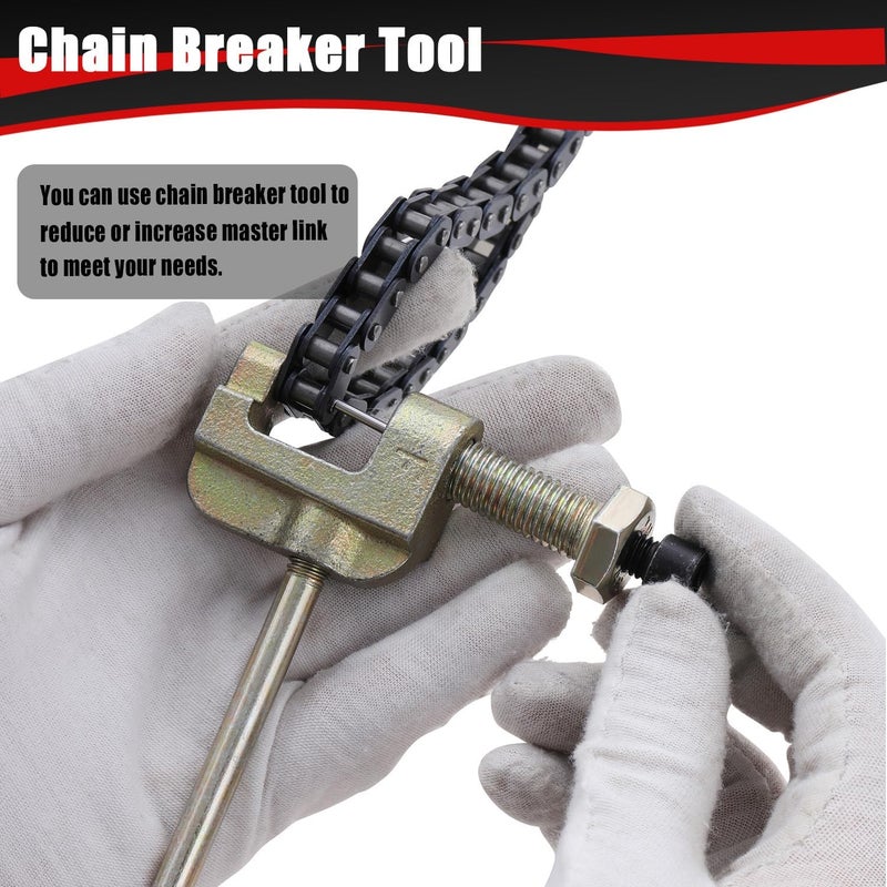 KAMIER T8F Drive Chain 10 Feet with Chain Breaker Tool Hevay Duty for Syx Moto SSR X-pro 50cc Pit Dirt Bike 43cc 47cc 49cc 2 Stroke Kids Mini Pocket Bike Chopper Razor Dirt Quad 4 Wheeler ATV Parts - Image 4